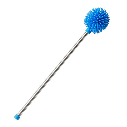 Gomud Long Handle Silicone Bottle Brush - Extendable Cleaner for Water Bottles, Vases, and Glassware - Scratch-Free Soft Bristles - Blue