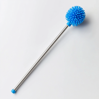Gomud Long Handle Silicone Bottle Brush - Extendable Cleaner for Water Bottles, Vases, and Glassware - Scratch-Free Soft Bristles - Blue